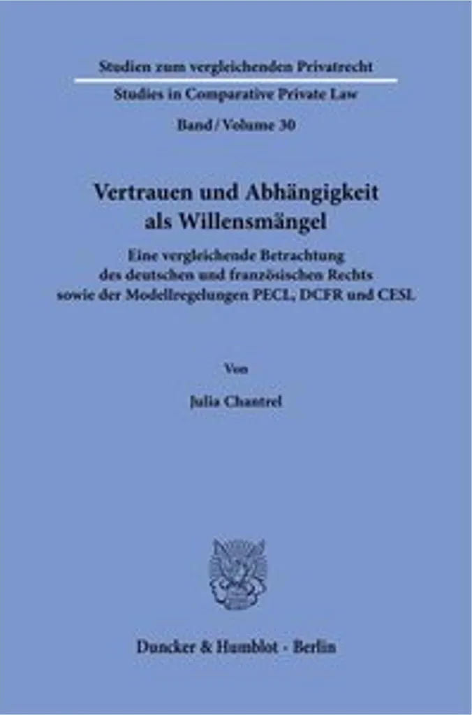 Droit Civil Allemand : Vertrauen und Abhängigkeit als Willensmängel