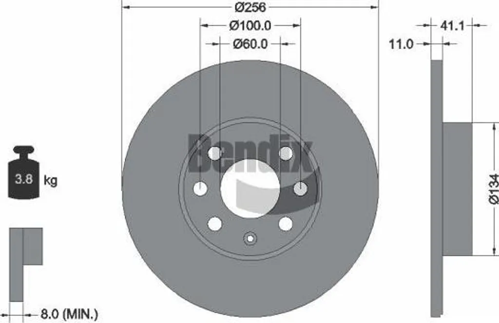 Disque de frein Bendix BDS2216 OE 569058 : Fiabilité et Longévité Astra