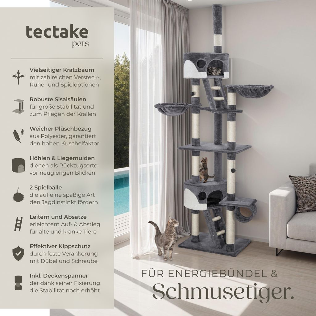 Kratzbaum Hansi 243 bis 260 cm inklusive 2 Treppen, 2 Produktbild 2