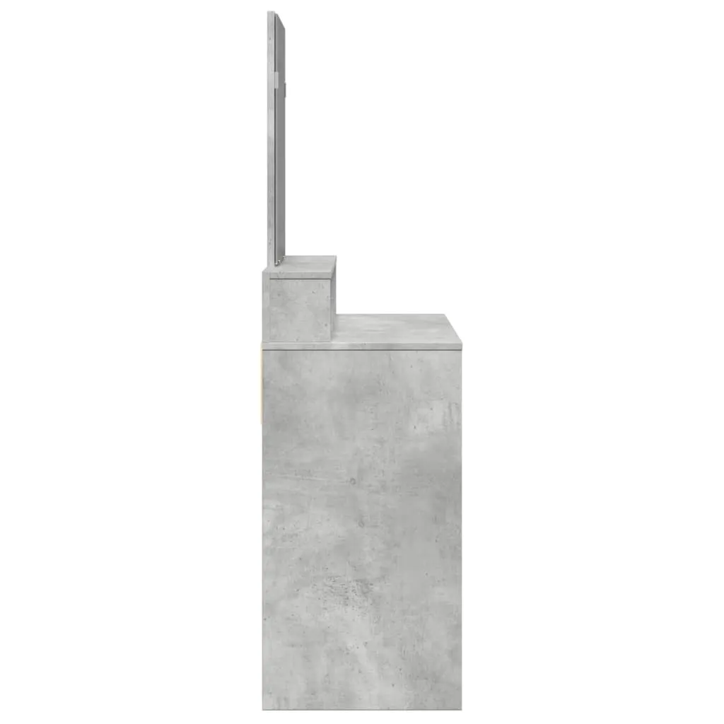 Miglior Tavolo da Trucco Grigio Cemento 80x41x144,5 cm | Specchio Incluso - 5