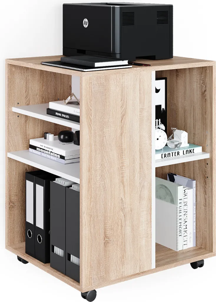 Caisson roulant compact Vicco Sonoma pour organiser son télétravail - 7