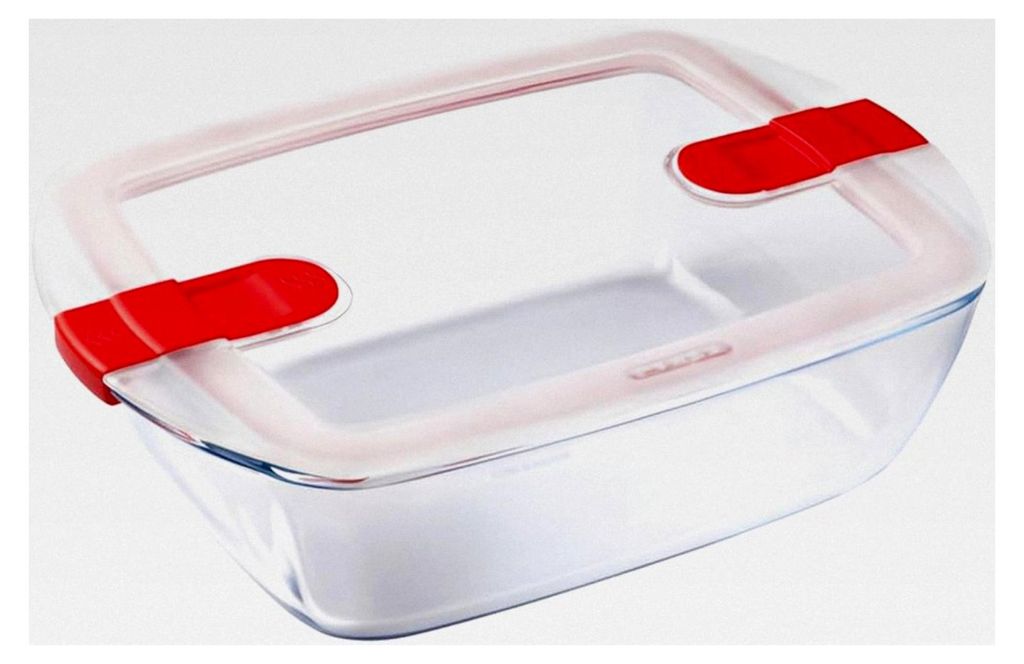 Rechteckige Auflaufform mit Deckel, 28 cm, 2,5 Liter