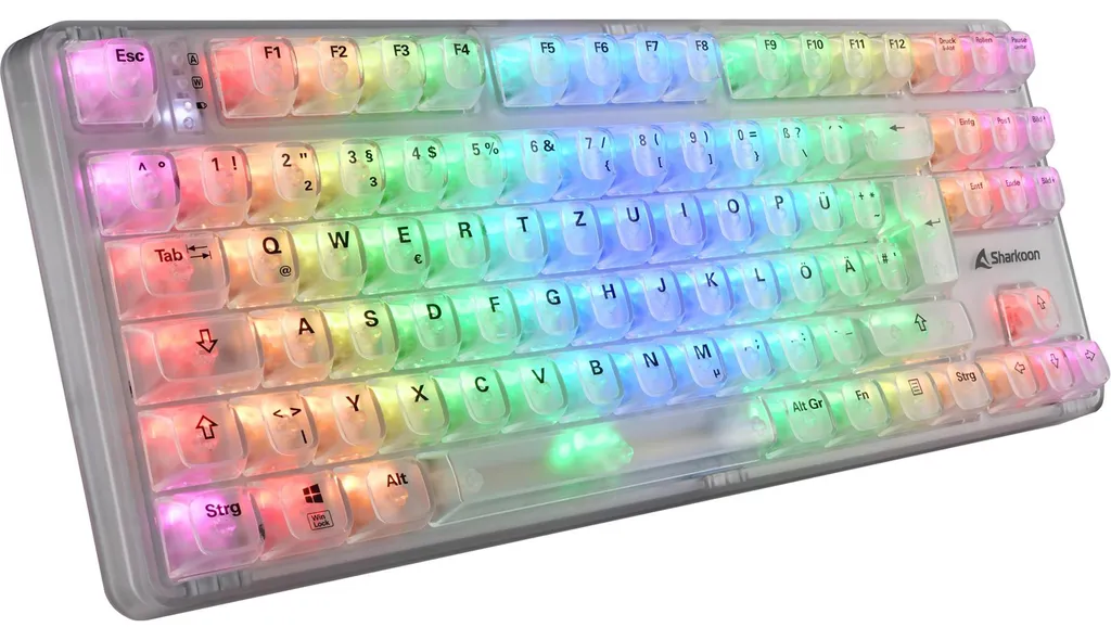 Clavier Mécanique Gamer Sharkoon SKILLER SGK70W Blanc Azerty Allemand
