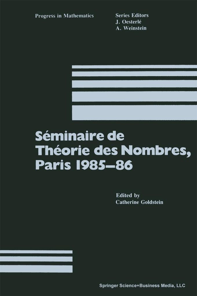 Seminar für Zahlentheorie, Paris 1985-86