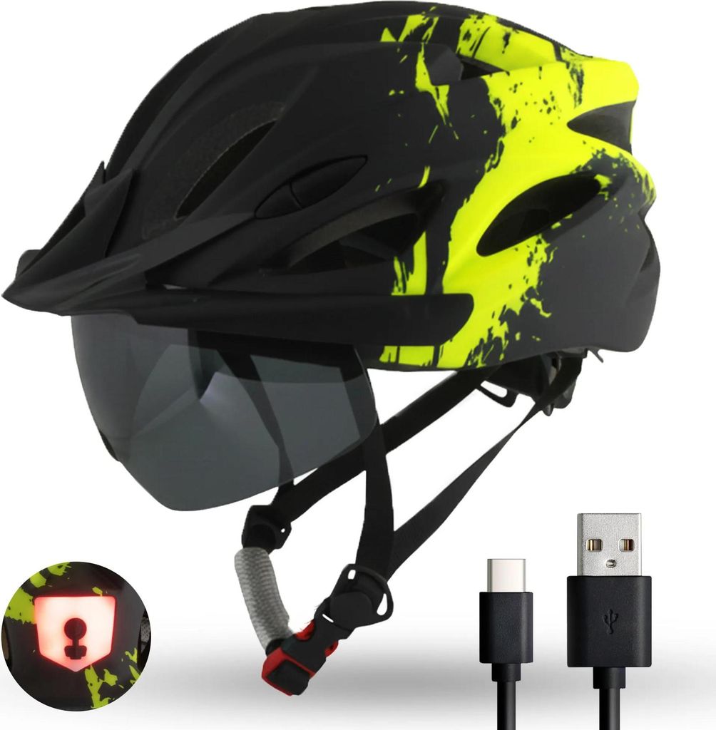 Fahrradhelm H085 Urban mit LED-Rücklicht & Produktbild 