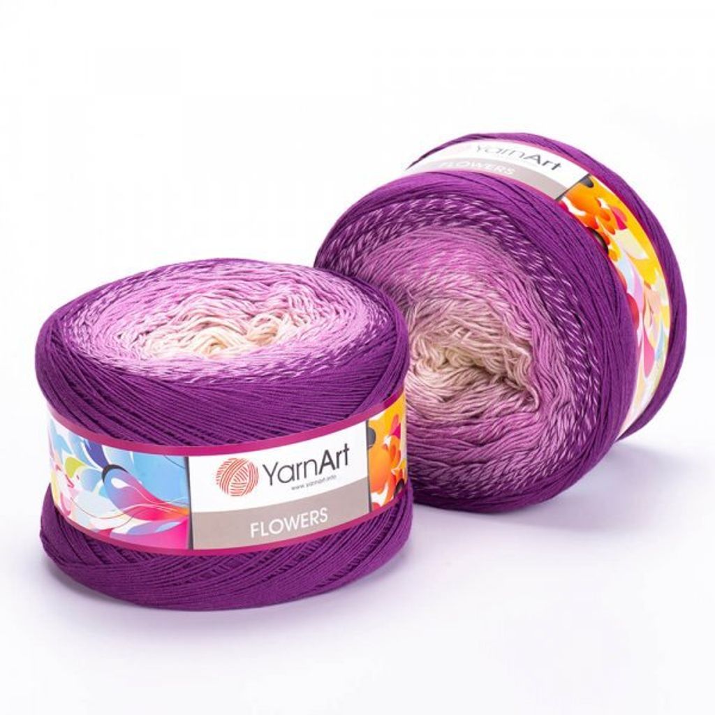 YarnArt Flowers 290 Gradient Baumwolle Acryl Cake 250g Produktbild 