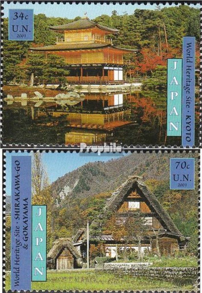 Briefmarken UNO - New York 2001 Mi 872-873 (kompl.Ausg.) postfrisch Japan