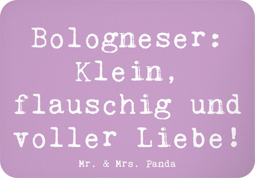 Mr. & Mrs. Panda magnet Spruch Bologneser Liebe - Lavendeltraum - Geschenk, Hunde, Hundeliebhaber, freundlicher Hund, holzmagnet, italienische Hund...