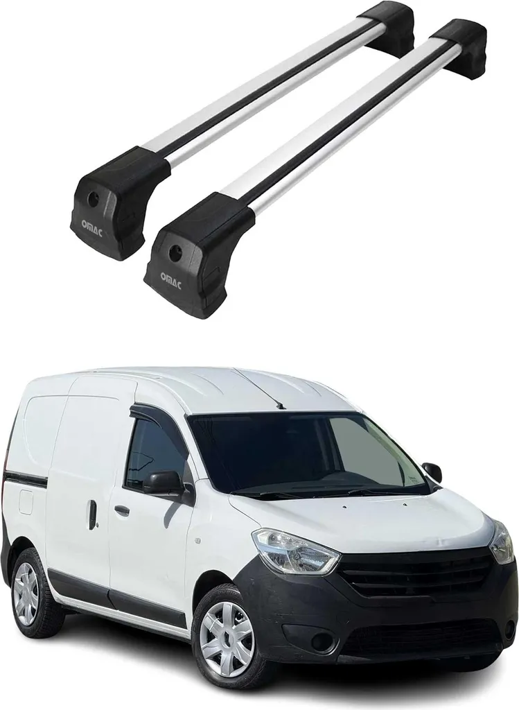 Barre Portatutto Alluminio Dacia Dokker 2012-2021 Argento 2x - 13