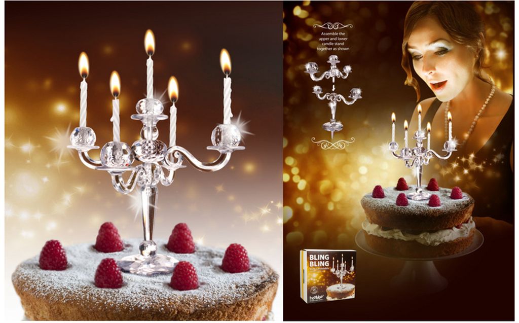 Kerzenhalter f. Kuchen mit 9 Kerzen Kerzenleuchter Produktbild 