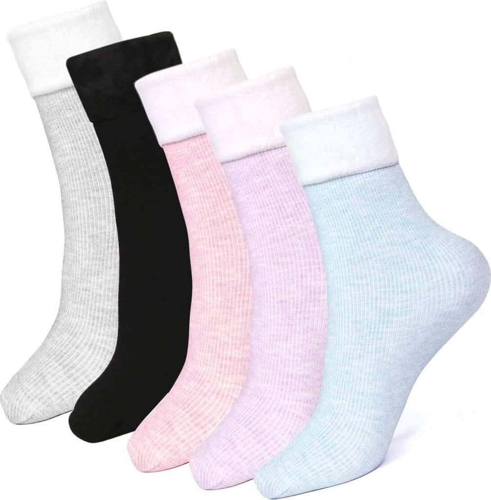 warme Hüttensocken, 5 Paar Wintersocken aus Baumwolle, Produktbild 