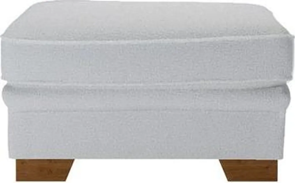 Pouf Ronay Teddy Dove Aveo - Siège d'Appoint Design en Bouclette Douce