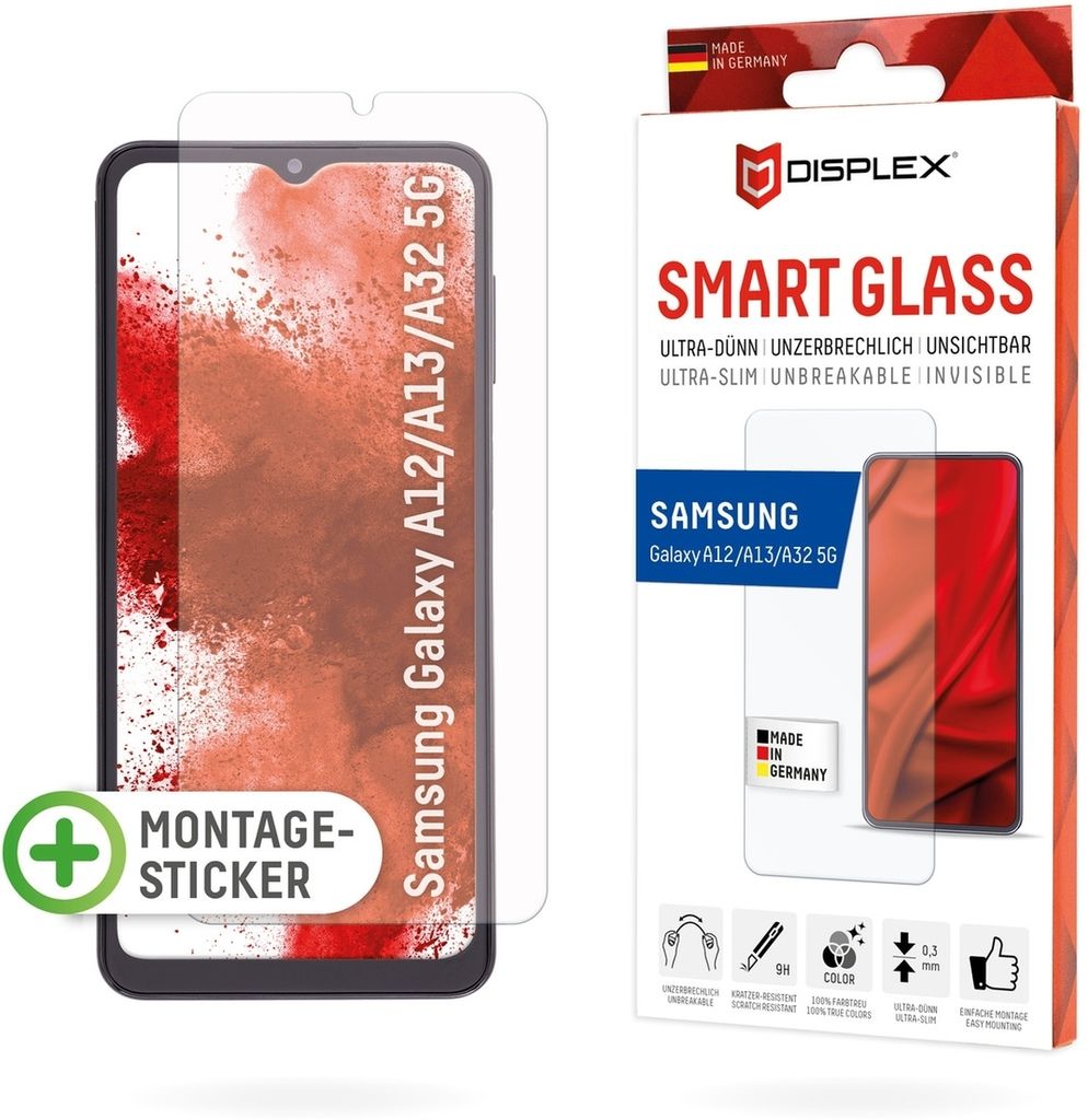 Displex Smart Glass (9H) für Samsung Galaxy A12/A13/A32 5G