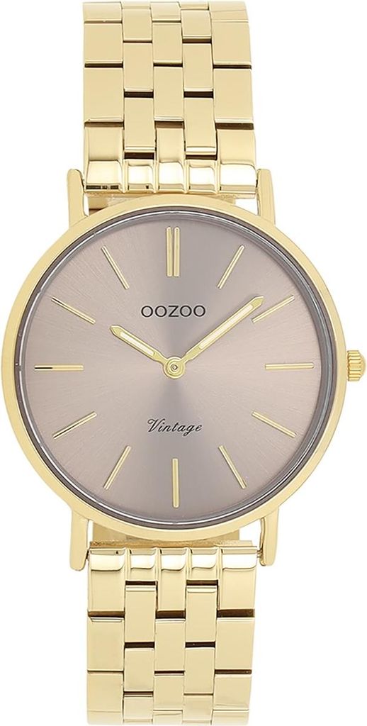 Oozoo Armbanduhr gold Metall Vintage Series Damen Analog-Quarzuhr UOC20408