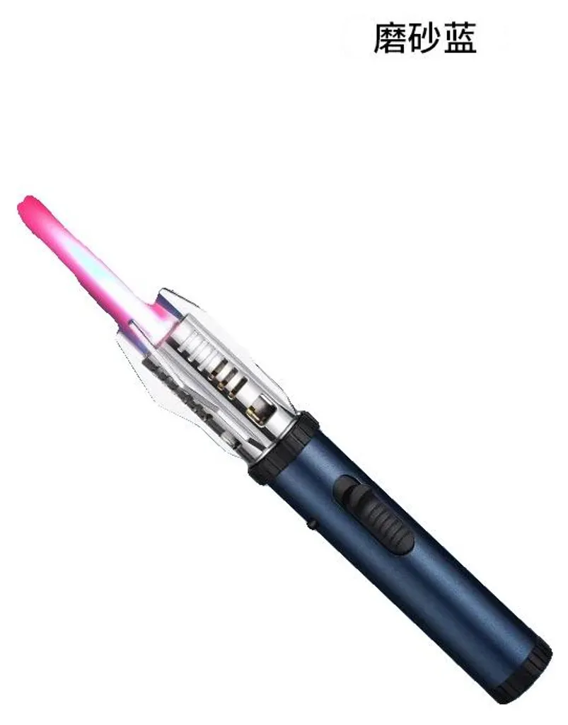 Chalumeau K39 Bleu Coupe-vent Rechargeable avec Flamme Jet de Précision