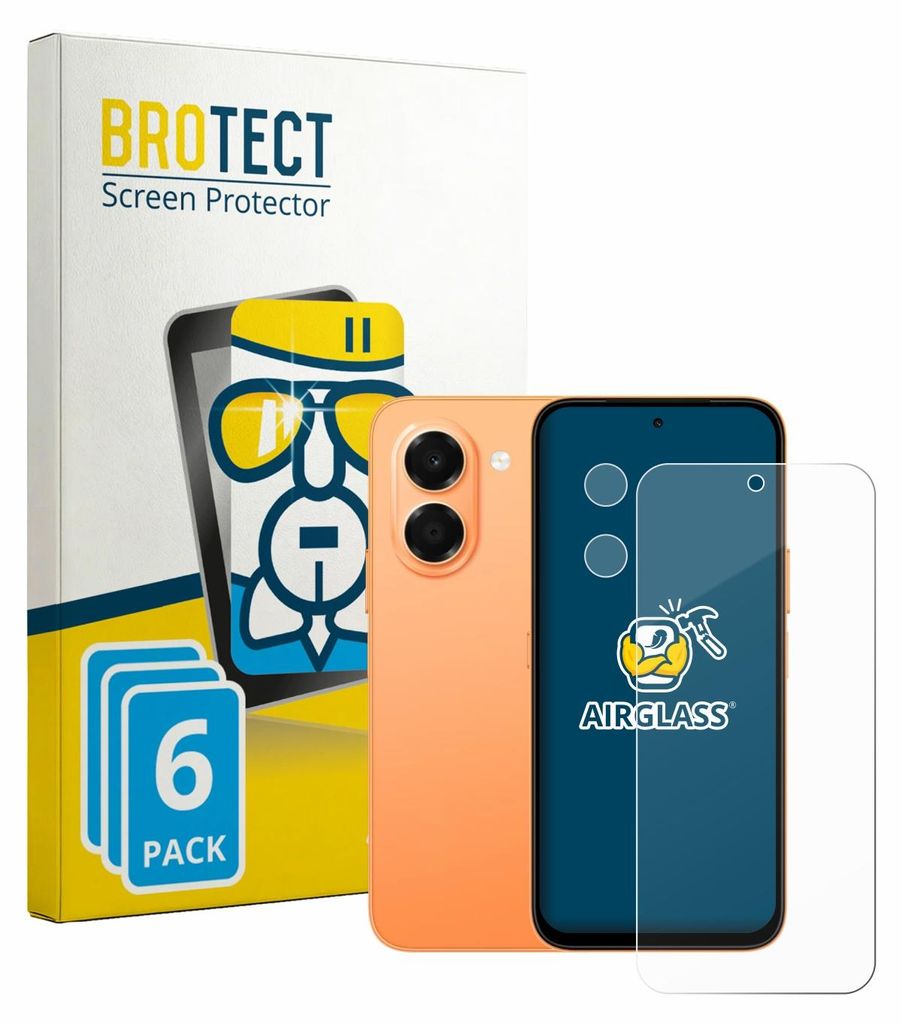 6x BROTECT Schutzglas für Honor X7e (Display+Kamera) Schutzfolie Panzer Folie Glas Display Schutz klar
