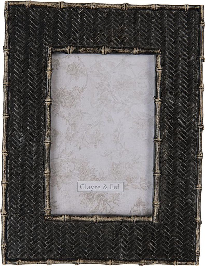 Clayre & Eef Bilderrahmen 10x15 cm Schwarz Kunststoff Produktbild 