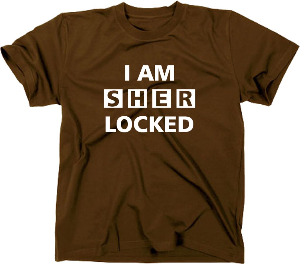 Styletex23 T-Shirt I Am Sherlocked Sherlock Holmes TV, braun, L