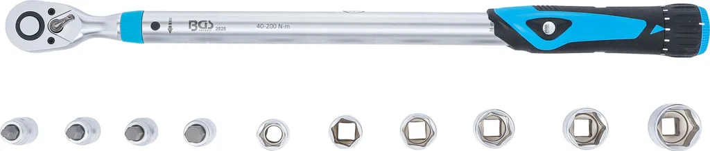 Coffret Clé Dynamométrique Professionnelle 1/2" BGS 40-200 Nm 11 pcs