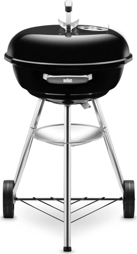 Barbecue rond compact Weber 47 cm noir pour grillades au charbon bois