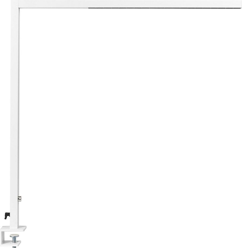 BELIANI LED-Schreibtischlampe Weiß Metall mit Regler Dimmbar Klemmbar Modern Büro Ausstattung Klemmleuchte Arbeitsleuchte Architektenlampe