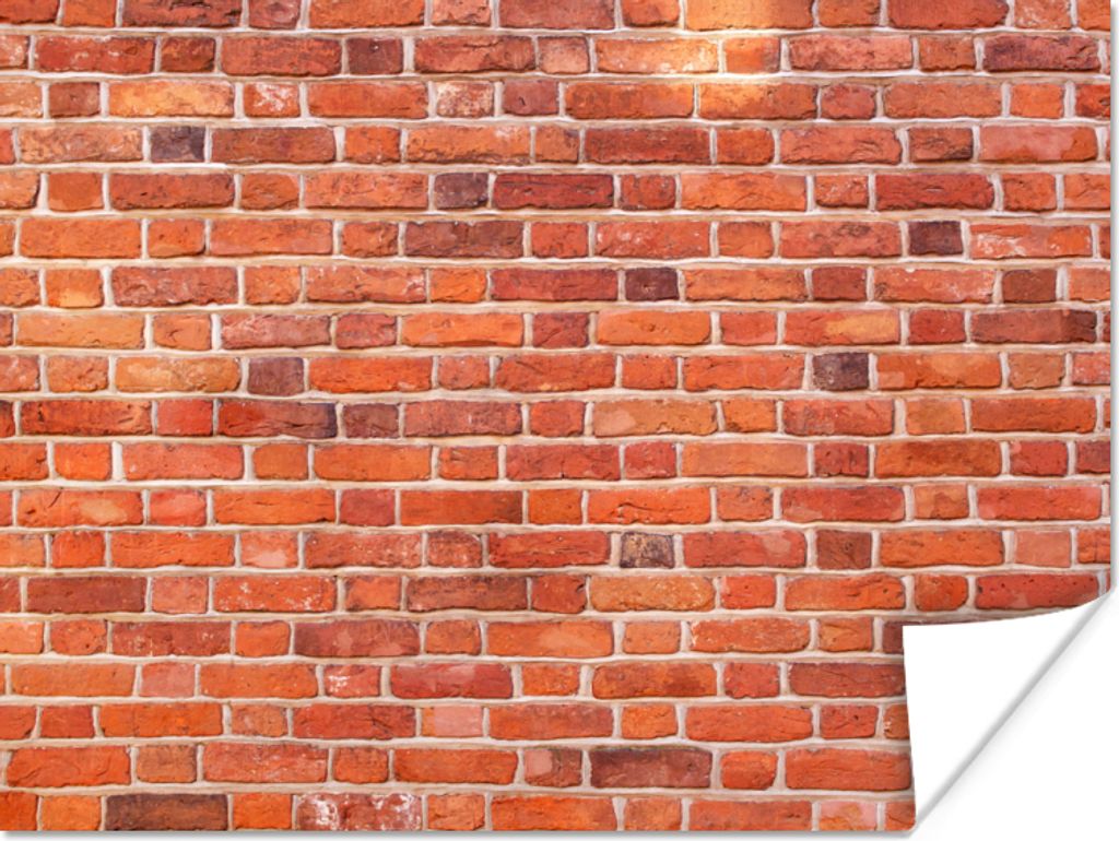 MuchoWow Poster Ziegel - Mauern - Robust 120x90 cm - Wandbild