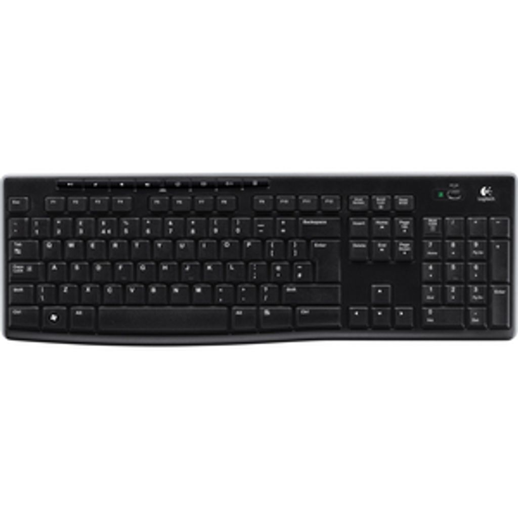Logitech K270 Tastatur - Kabellos Konnektivität - USB Schnittstelle - Niederländisch - Schwarz - Funk - 10,06 m - 2,40 GHz - Internet, E-Mail, Wi...