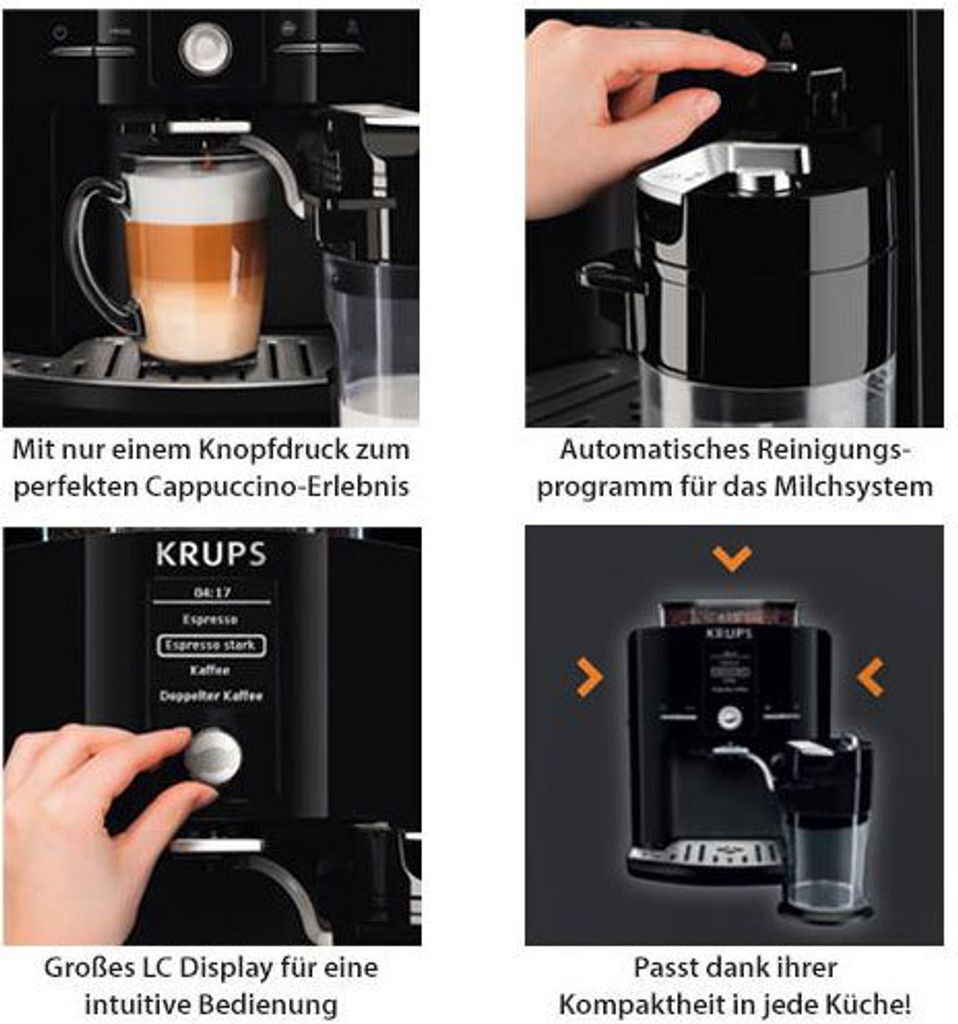 Kávovar Krups EA829810, Latt'Espress čierny Obrázok produktu 10