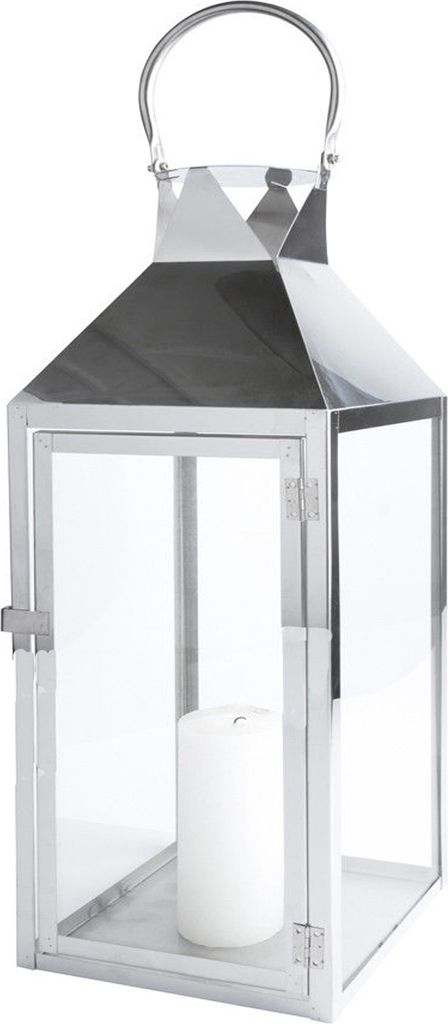 XXL Edelstahl-Laterne Gartenlaterne Windlicht 54cm Produktbild 2