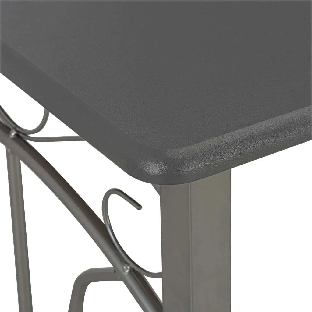 Set Bar Professionale 3 Pezzi - Acciaio Antracite e Legno per Pub - 4