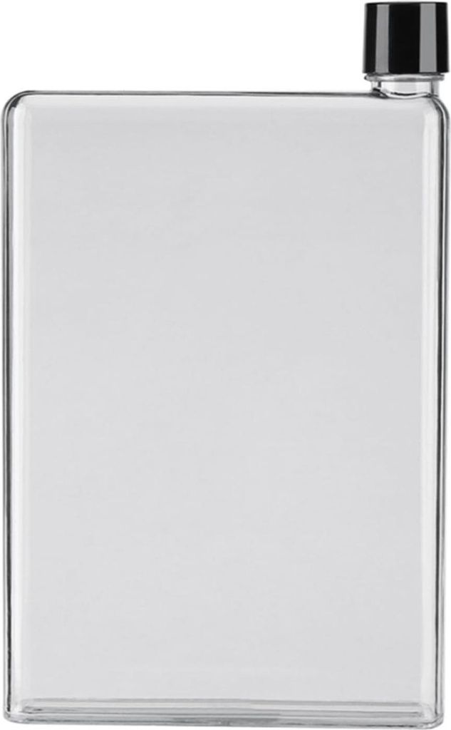 Schlanke Wasserflasche für Handtaschen - auslaufsicher und praktisch für unterwegs - 350 ml, weiß