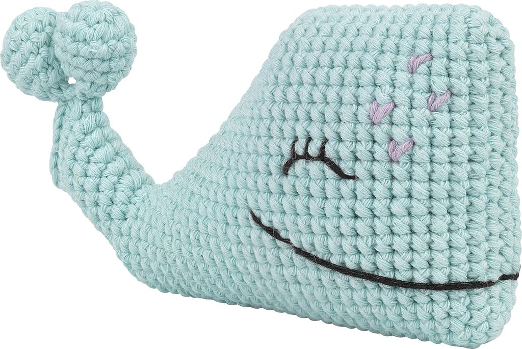 Knitty Critters Häkelset Wal Splashy 7 cm DIY Kit für Amigurumi Fans