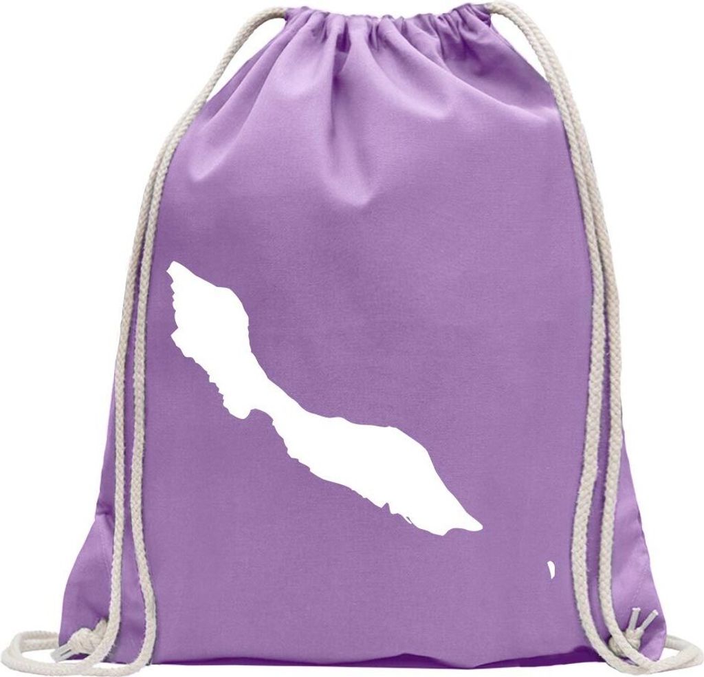 Kiwistar - Turnbeutel - lavendel - Niederlande - Curacao - Fun Rucksack Sport Beutel Gymsack Baumwolle mit Ziehgurt