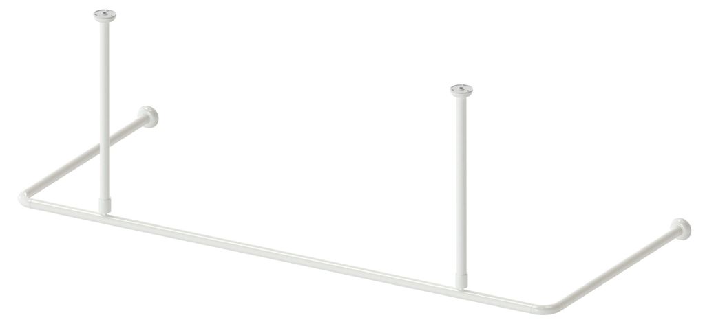 Aquabad Hastaflex Frame Duschvorhangstange in Weiß Produktbild 