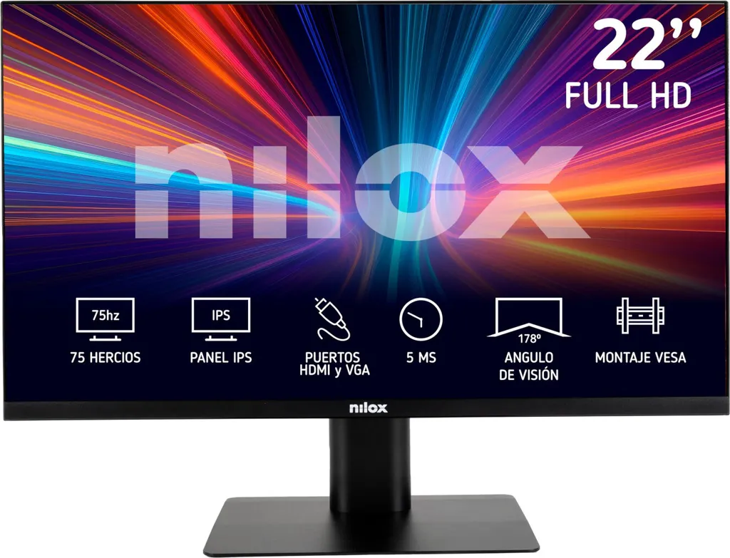 Nilox Gaming Monitor 22 pouces Full HD 75Hz 5ms NXM22FHD11 écran PC