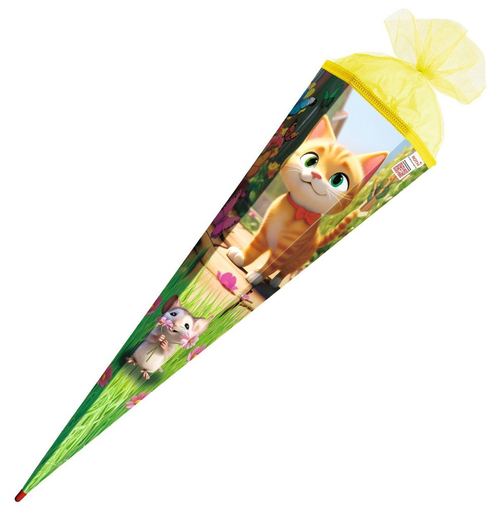 Roth Schultüte 85cm eckig Miez und Maus Produktbild 