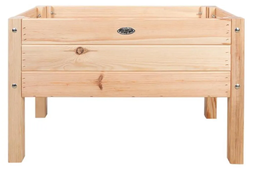 Petit potager en bois de pin 50cm : jardiner sans mal de dos pour enfants