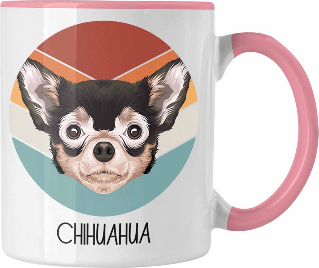 Trendation - Chihuahua Besitzer Tasse Geschenk Lustiger Spruch Geschenkidee Chihuahua Mama Papa (Rosa)