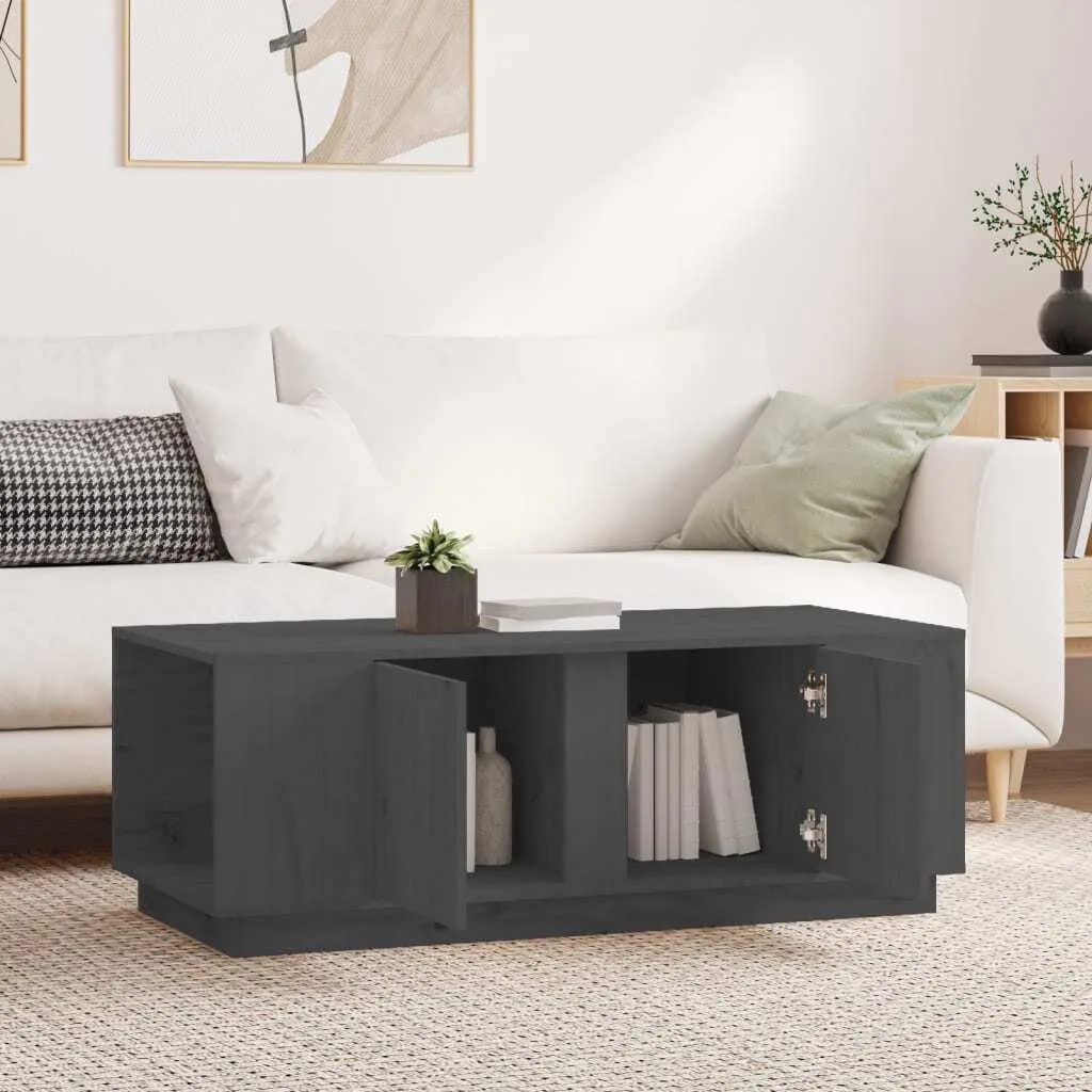 Maison Exclusive - Tavolino grigio 110x50x40 cm in legno massello di pino