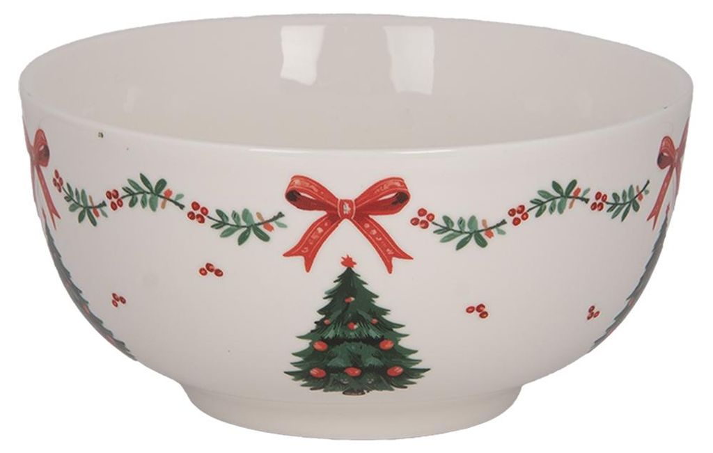 Clayre & Eef Bol de soupe 500 ml Blanc Céramique Image du produit 