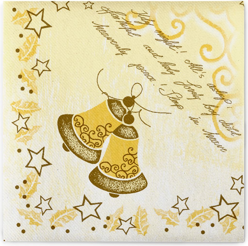 Sovie HORECA Weihnachtsserviette Harmony in Creme aus Linclass Airlaid 40 x 40 cm, 50 Stück