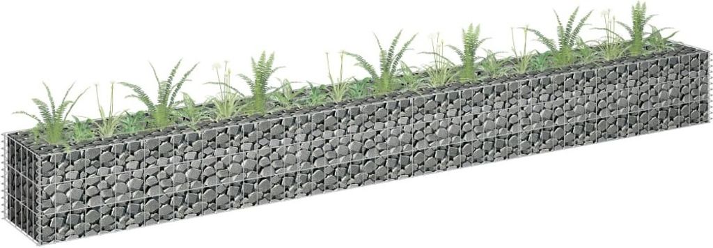 vidaXL Gabionen-Hochbeet Verzinkter Stahl 270 x 30 x 30 cm Produktbild 