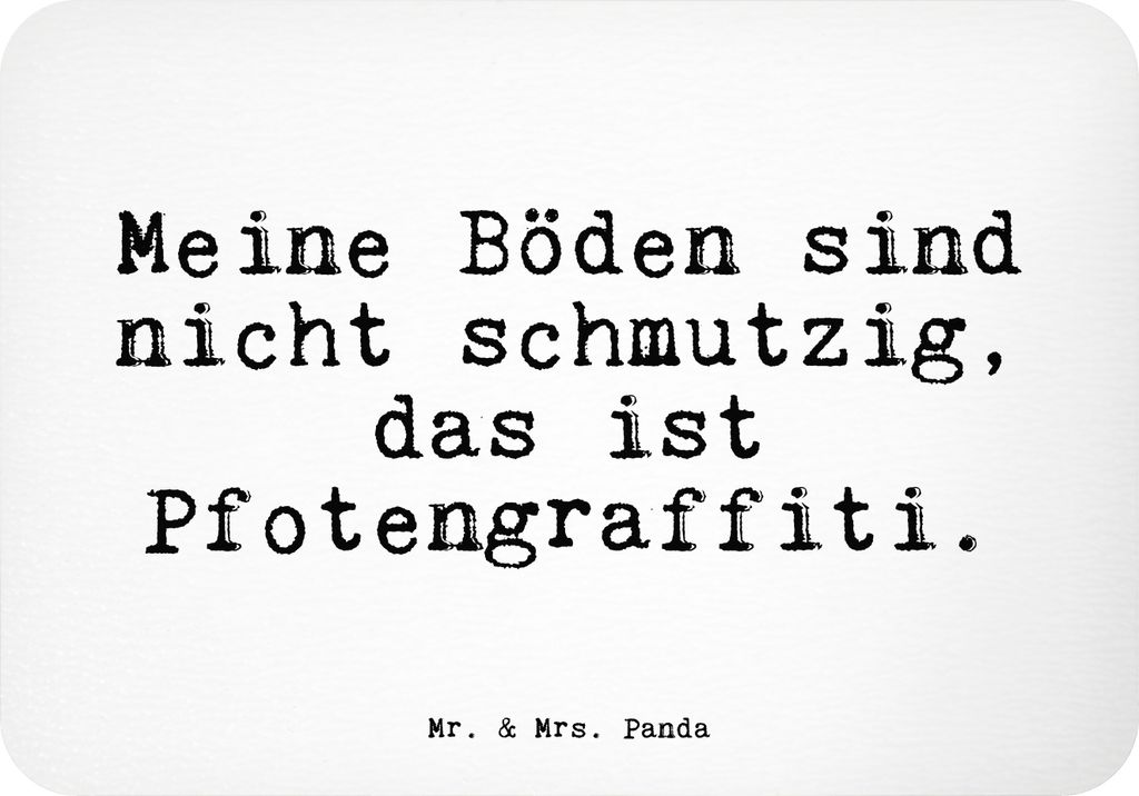 Mr. & Mrs. Panda magnet Meine Böden sind nicht... - Weiß - Geschenk, Notizhalter, whiteboardmagnet, Hund, Haushalt, Frauchen, Graffiti, Sprüche,...