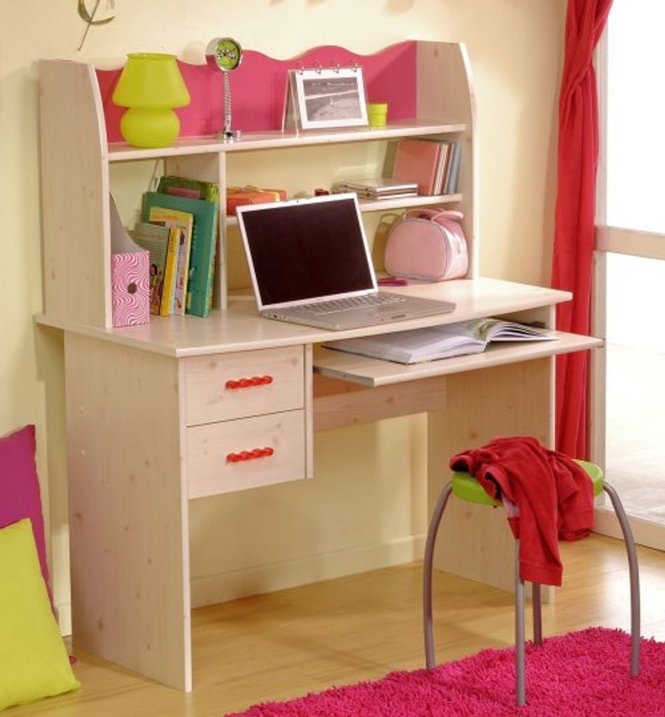 Kinderschreibtisch Schreibtisch für Kinder Schüler Jugend höhenverstellbar pink 
