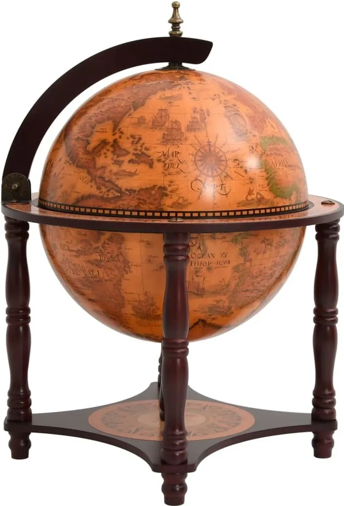 Rangement Bouteilles Discret avec le Globus-Bar en Bois Massif Eucalyptus