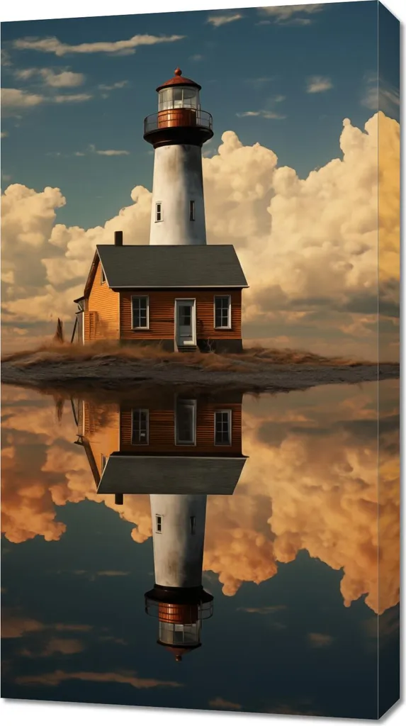 Quadro 50x90 cm Riflesso marino