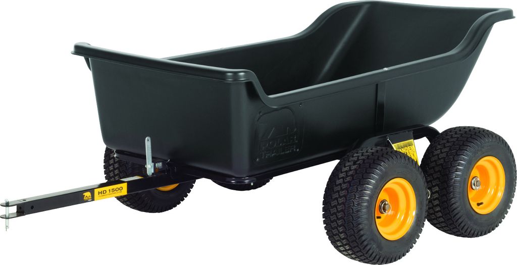 Polar Kunststoff Schubkarre Anhänger 623 Liter Schwarz Produktbild 