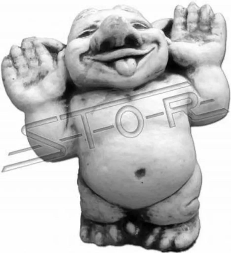 Statue Troll 24cm Haute Résistance - Sculpture Jardin Anti-UV 101016