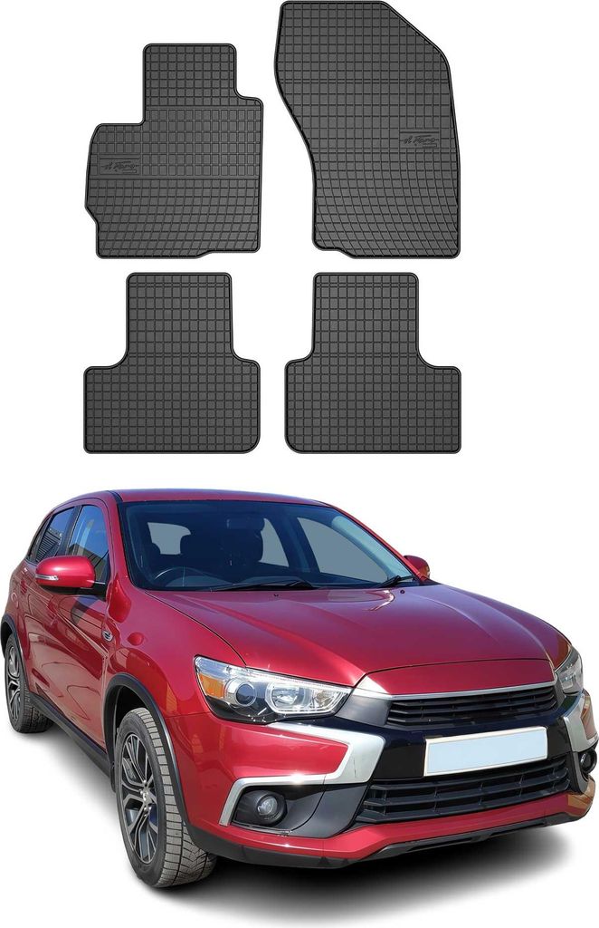 2010-2025 Mitsubishi ASX tappetini in gomma nera 4 pz Immagine del prodotto 