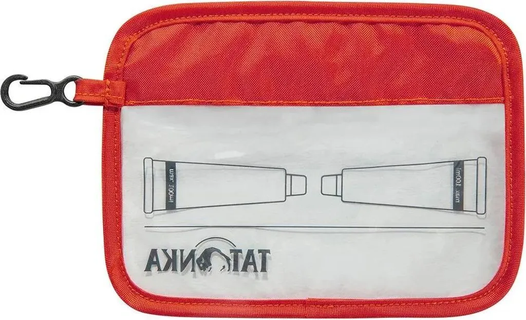 Tatonka Zip Flight A6 Rosso - Borsa Toilette Trasparente Aereo
